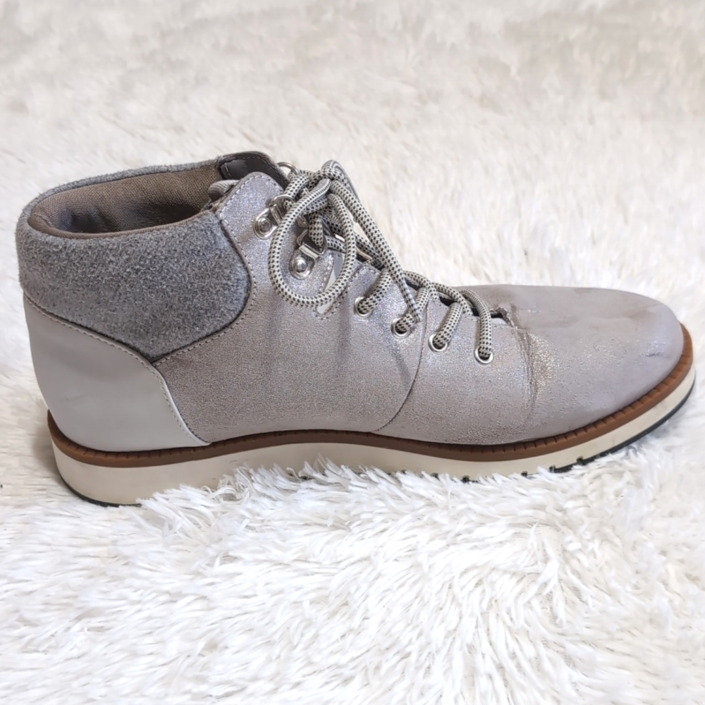🔴SALE! Cliffs by White Mountain Silver Gray Collins Hiking Inspired Ankle Boots - Picture 4 of 15